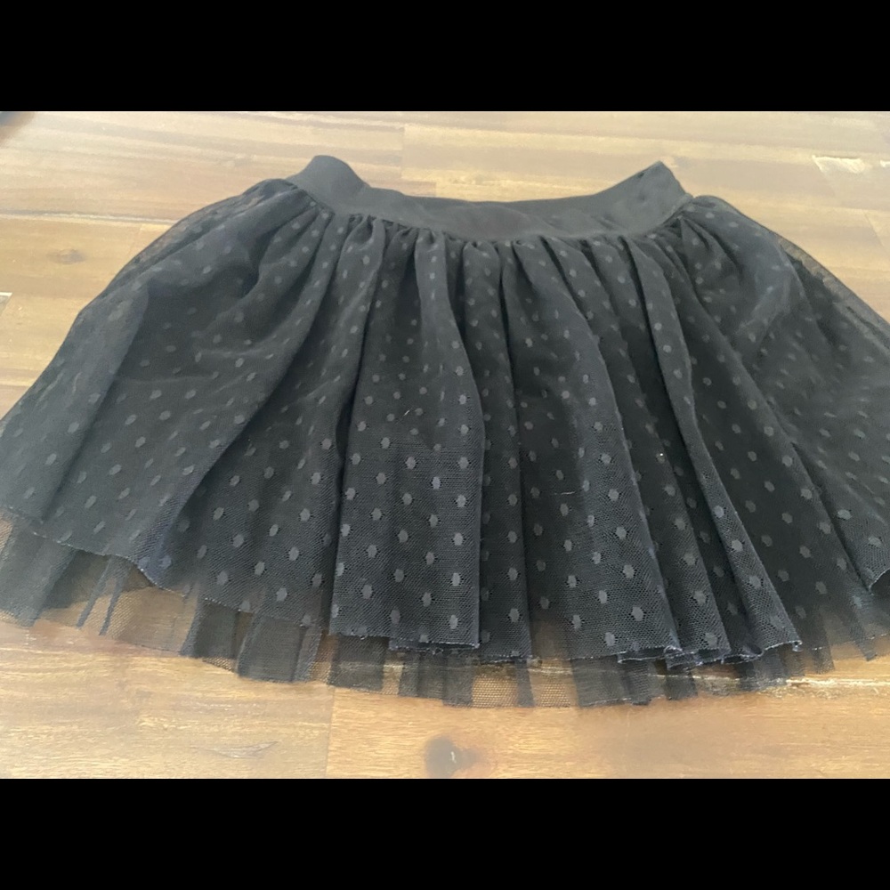 Total Girl black ruffled girls skirt